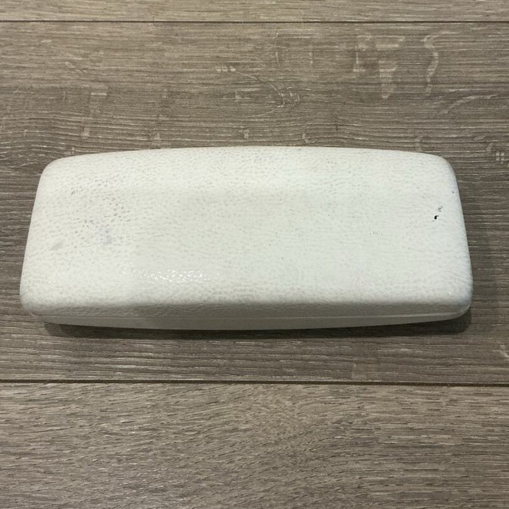 Versace Sunglasses Eyeglass Case White Gold Logo Hard Shell Protective Accessory